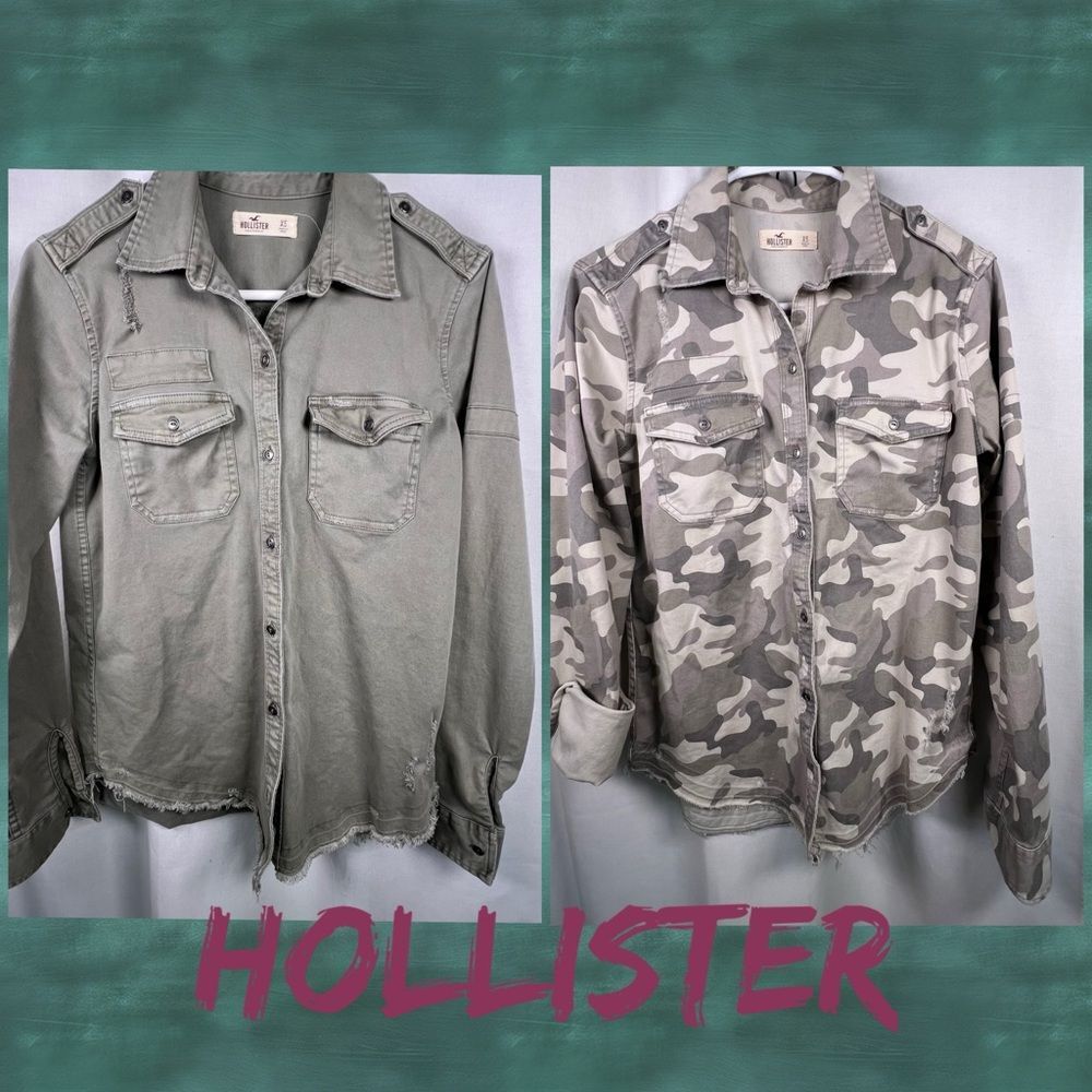 Bundle of two Hollister denim button shirts 🖤 extra small